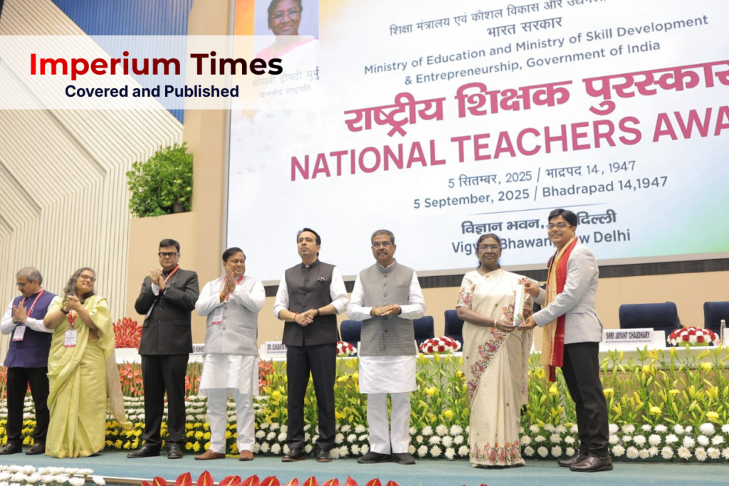 Indranil Mukherjee from Bankura, West Bengal | National Teachers Award 2025 by  | Utkarsha Bangla Excellence Award 2025 by Current Hon’ble President of India Mahamahim Droupadi Murmu.  wwwimperiumtimes.com. Imperium Times