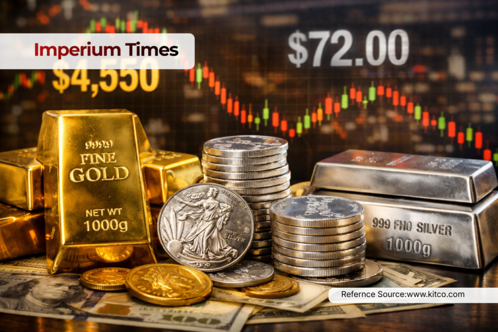 Precious Metals Slide as U.S. Data Surprises Markets | Reference Source: www.kitco.com | Imperium Times | www.imperiumtimes.com | @imperiumtimesofficial