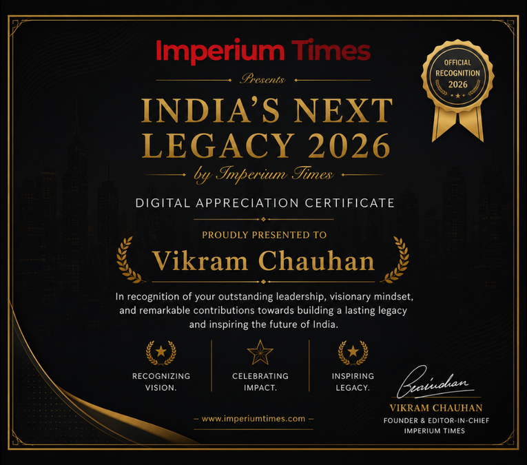 Digital Appreciation Certificate​​​​​ By Imperium Times​​​ By Imperium Times